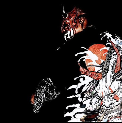 Customer photo review of Hannya Mask Kimono Shirt (45% OFF)