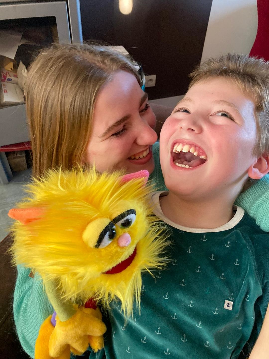 Customer photo review of Marionnette Chamicki Monstre Jaune