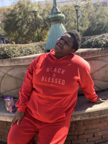 Customer photo review of Black And Blessed - Hoodie