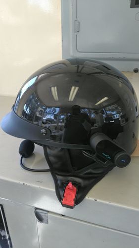 Customer photo review of Vintage Half Helmet Open Face Sun Visor DOT Approved