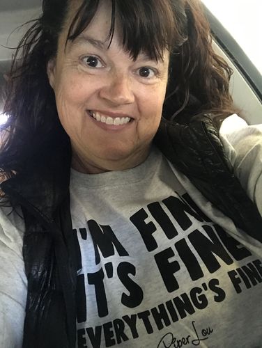 Customer photo review of I'm Fine It's Fine Everything's Fine Winter Apparel