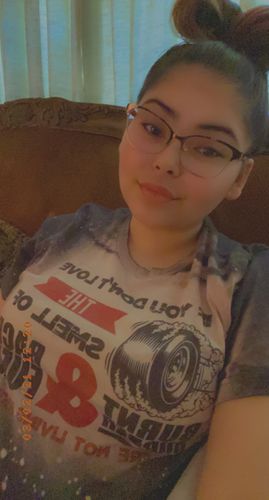 Customer photo review of If You Don't Love the Smell of Burnt Rubber & Race Fuel Racing Tee