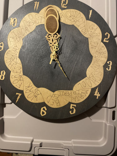 Customer photo review of WEASLEY WALL CLOCK WITH SPOONS