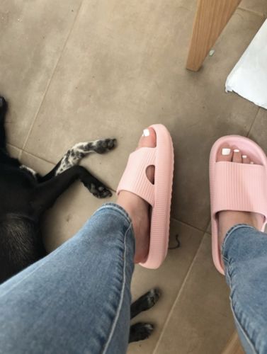 Customer photo review of FootRelax Non-Slip Cushion Slippers
