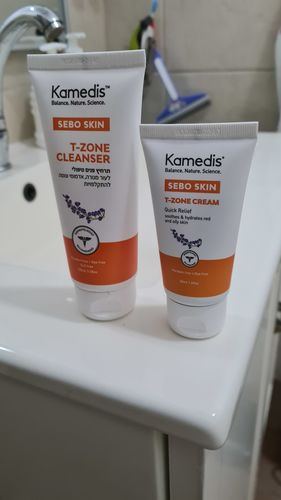 Customer photo review of ערכה טיפולית לעור פנים אדמומי | SEBO T-ZONE KIT
