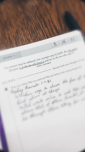 Customer photo review of Daily Kairos Prayer Journal