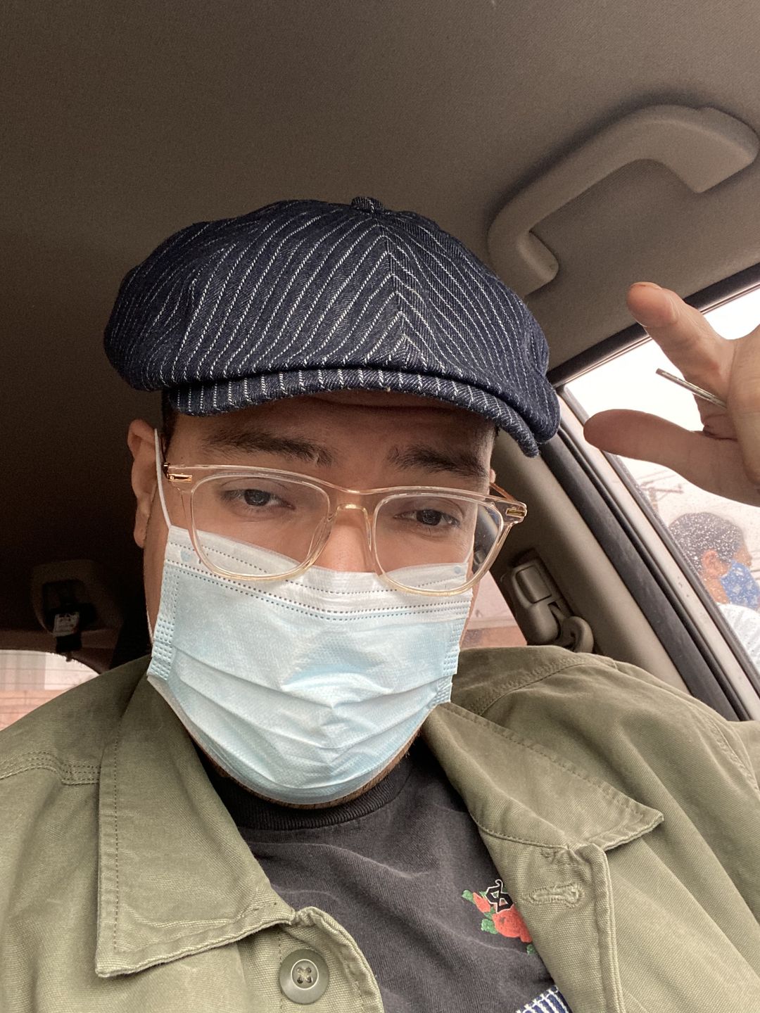Customer photo review of Old Time Herringbone Wool News Boy Cap