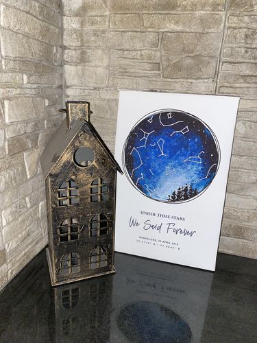 Customer photo review of Custom Star Map - Starry Night