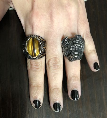 Customer photo review of BROWN GEMSTONE RING