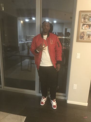 Customer photo review of Basic Bomber Jacket Red (J650A)