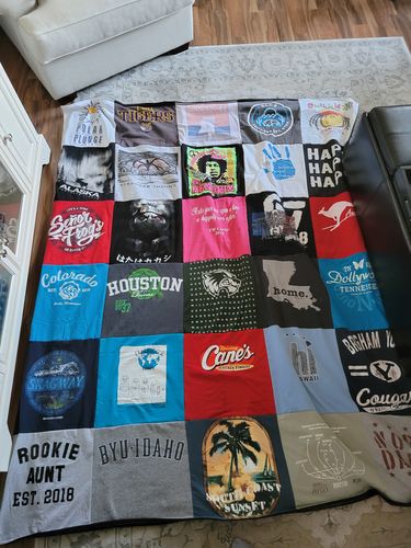 Customer photo review of Classic T-Shirt Blanket