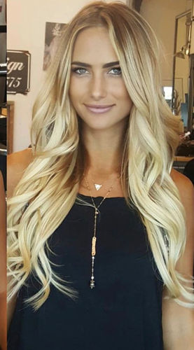 Customer photo review of Full Shine Balayage Bundles 100% Remy Human Hair Sew In Hair Weft Color 2/6/18