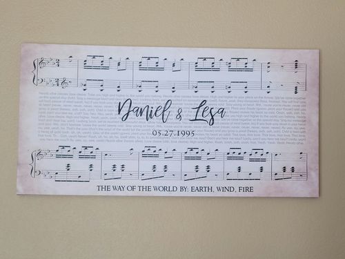 Customer photo review of Custom Couple Music Premium Canvas - Ready to Hang
