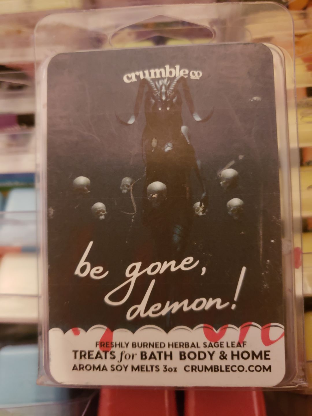 Customer photo review of Be Gone Demon Wax Melt