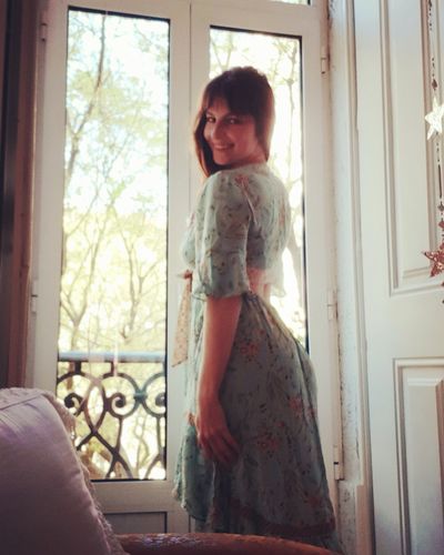 Customer photo review of MAISIE High-Low Midi Dress