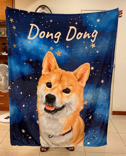 Customer photo review of 【客製】手繪寵物 法蘭絨毛毯 Custom Pet Fleece Blanket