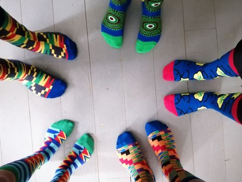 Customer photo review of No Wahala Mask & Sock Combo