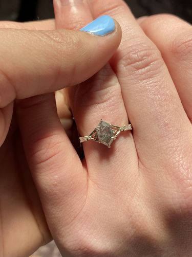 Customer photo review of Engagement_Hexagon Rutilated Quartz Ethereal Ring