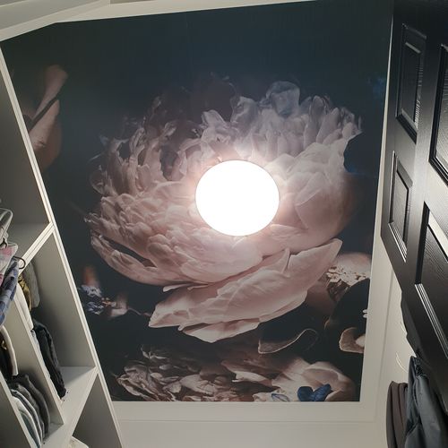 Customer photo review of Midnight Botanica Wallpaper Mural