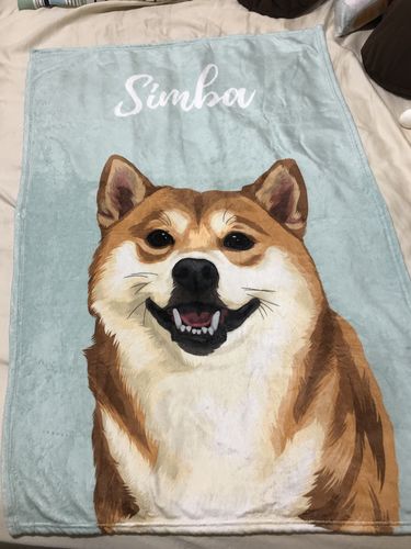Customer photo review of 【客製】手繪寵物 法蘭絨毛毯 Custom Pet Fleece Blanket