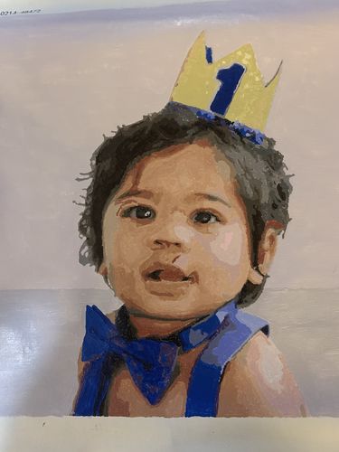 Customer photo review of Custom Paint By Numbers Kit - Upload Your Photo - Brush Set Included