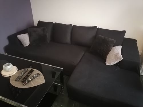 Customer photo review of Noir - Housses Extensibles de Fauteuil et Canapé - La Maison des Housses