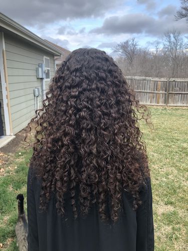 Customer photo review of Curly Ash Blonde