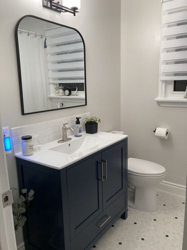 Customer photo review of CCS201A - 36" Navy Blue, Floor Standing Modern Bathroom Vanity