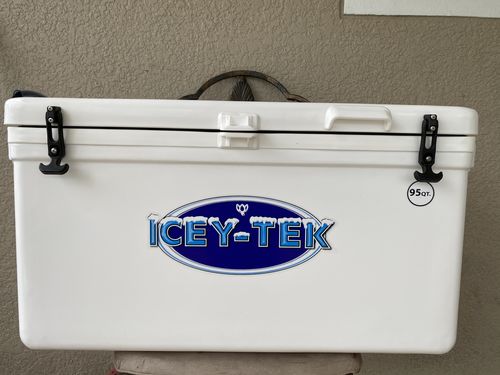 Customer photo review of ICEY-TEK Classic 95 Quart Roto-Molded Long Box Coolers