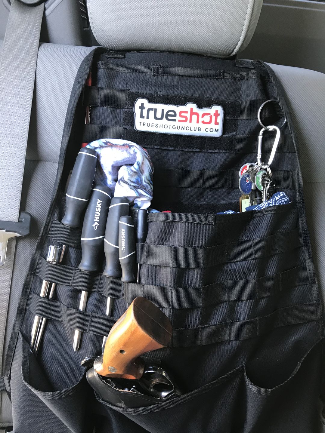 Customer photo review of Tactical MOLLE Car Seat Organizer v2