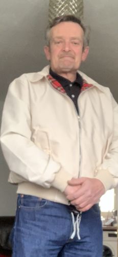 Customer photo review of Mens Classic Harrington Jacket - Beige