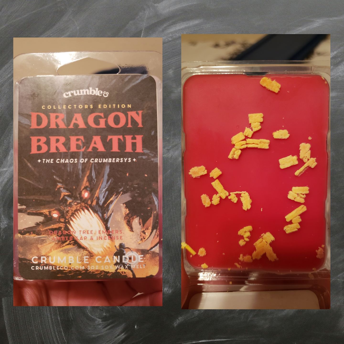 Customer photo review of Dragon Breath Wax Melts