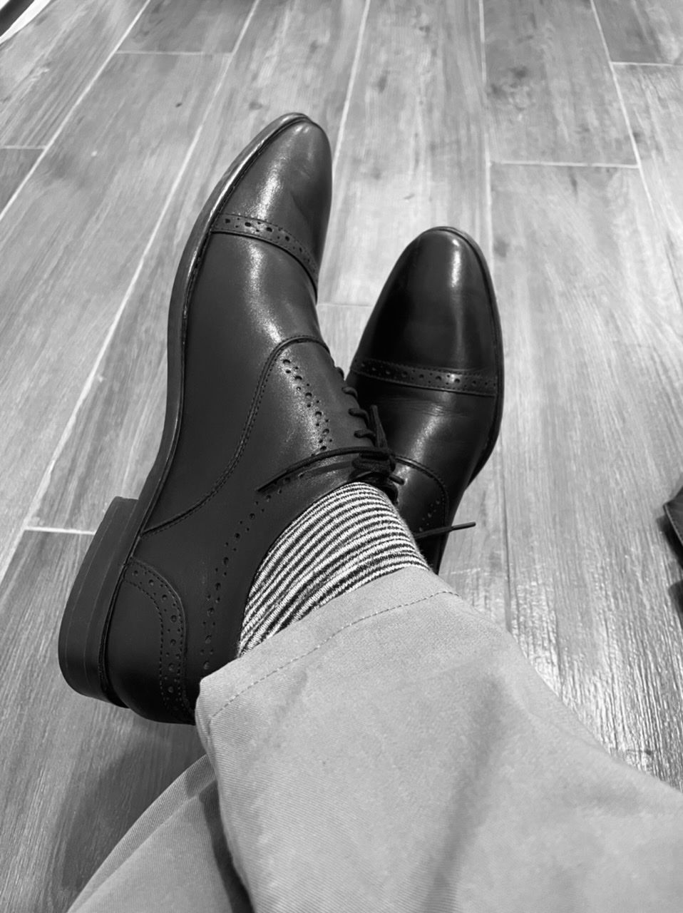 Customer photo review of Cap Toe Oxfords - Black