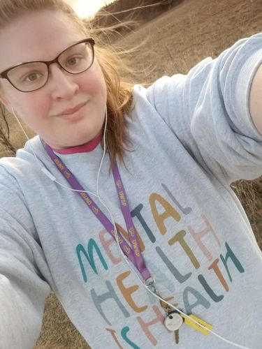 Customer photo review of Mental Health Is Health -- Sweatshirt