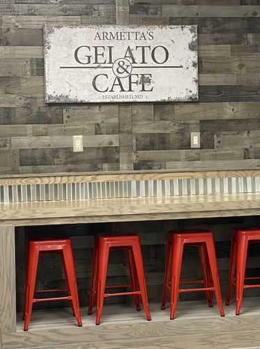 Customer photo review of Coffee and Wine Custom Name Sign Personalized Canvas Wall Hanging Kitchen Home Decor Rustic Chic Housewarming Gift