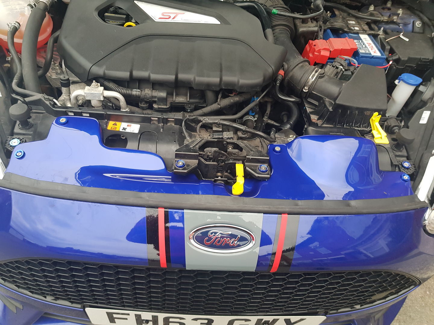 Customer photo review of Proform Engine Bay Slam Panel Covers (Painted/Hydrodipped) - MK7.5 Fiesta inc ST180