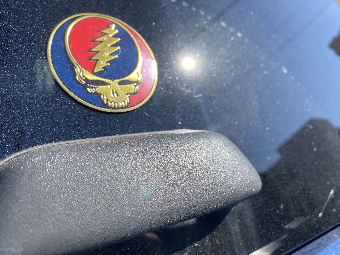 Customer photo review of Grateful Dead Metal Finish Steal Your Face Bumper Sticker