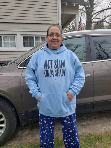 Customer photo review of Not Slim Kinda Shady Winter Apparel