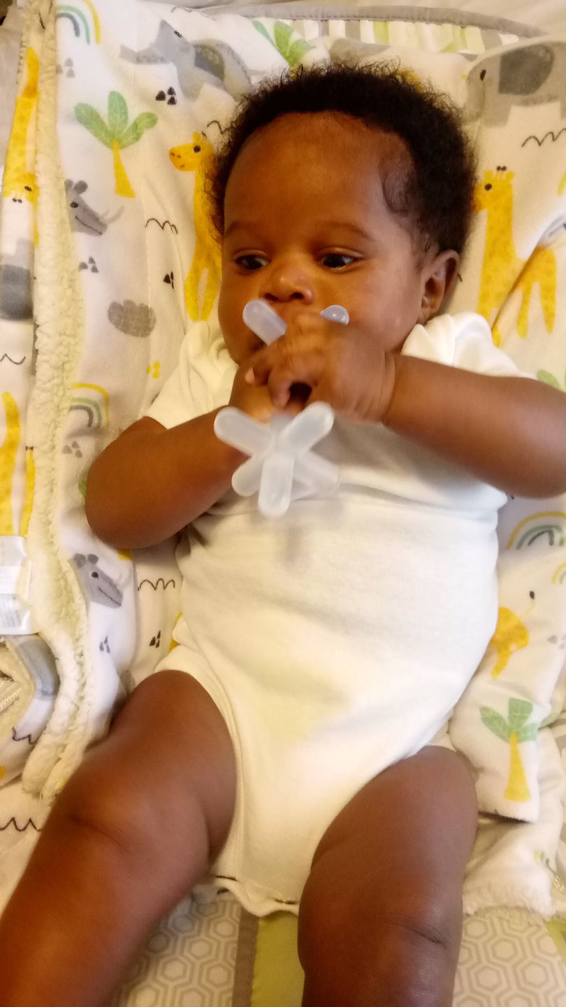 Customer photo review of moonjax® baby teether