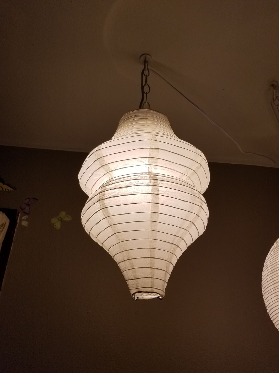 Customer photo review of Beige / Ivory Beehive Unique Shaped Paper Lantern, 10-inch x 14-inch