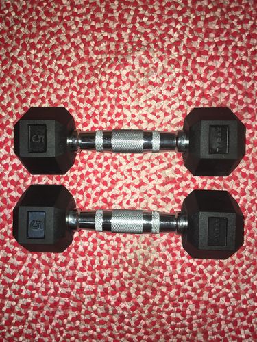 Customer photo review of Tydax Rubber Hex Dumbbells