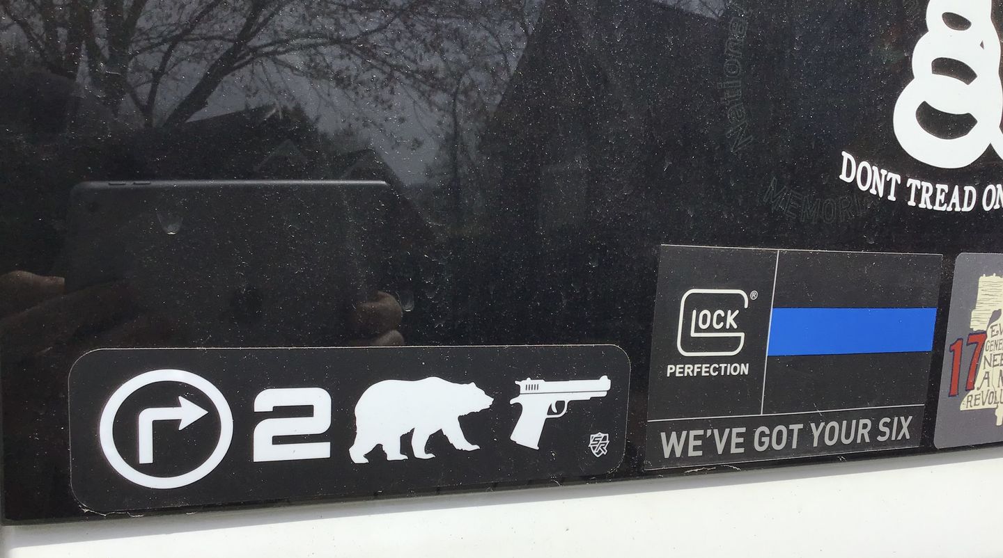 Customer photo review of Right 2 Bear Arms Decal