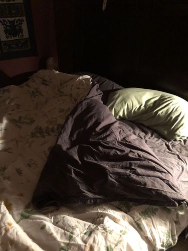 Customer photo review of Renewed Organic Crinkled Percale Sheet Set, Queen