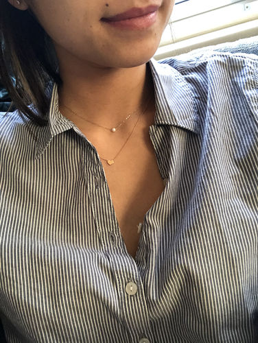 Customer photo review of Mariah solitaire mini pearl choker