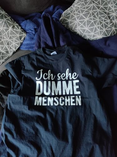 Customer photo review of Ich sehe Dumme Menschen  - Herren Shirt
