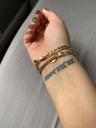 Customer photo review of Cuban Bracelet (Gold) 4mm