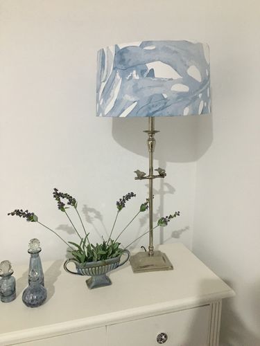 Customer photo review of Blue Monstera Wallpaper