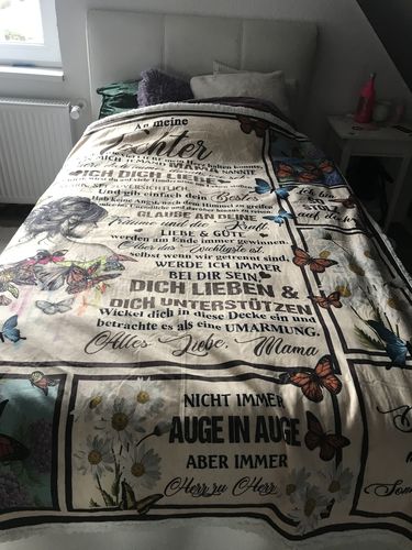 Customer photo review of "An meine Tochter" Decke - Schmetterling