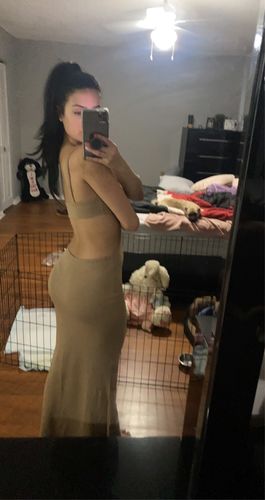 Customer photo review of Fiona Knitted Maxi Dress
