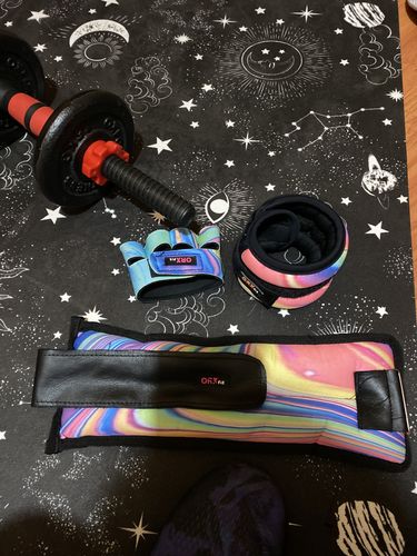 Customer photo review of Muñequeras con Peso Psicodelic